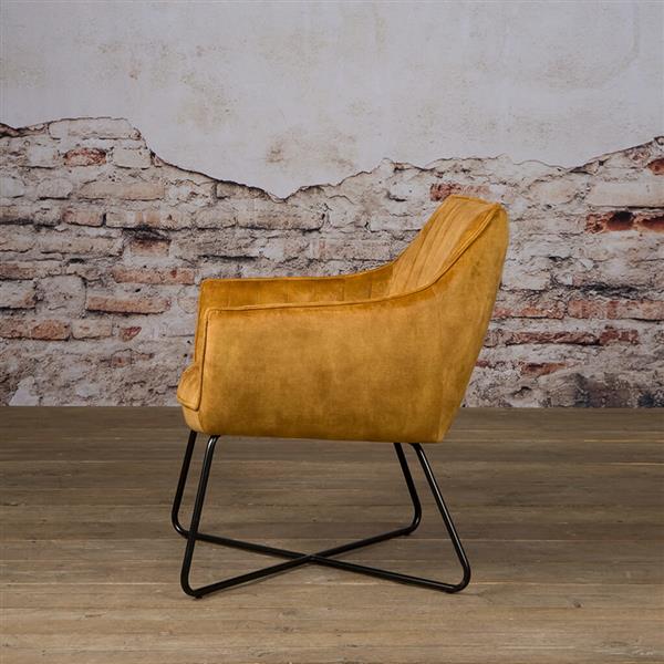 Grote foto velvet fauteuil monte geel huis en inrichting stoelen