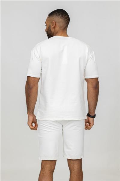 Grote foto icon t shirt and short tx916 white kleding heren spijkerbroeken en jeans