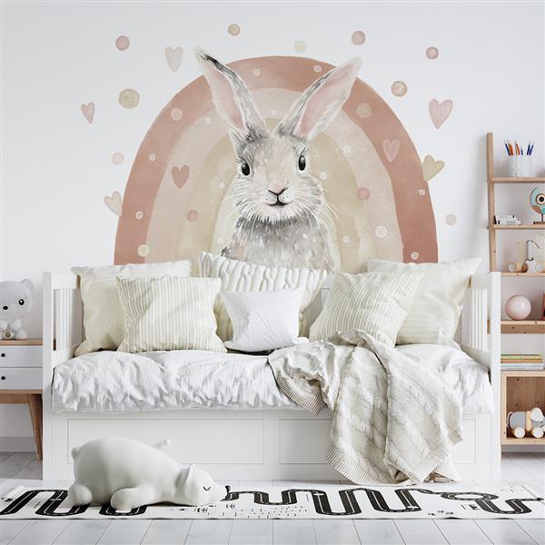 Grote foto muursticker bunny bunny kinderen en baby complete kinderkamers