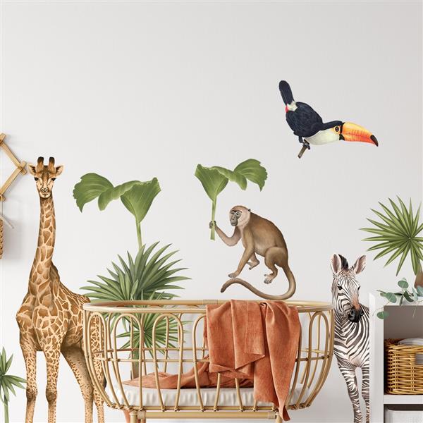 Grote foto muursticker safari animals ii safari ii kinderen en baby complete kinderkamers