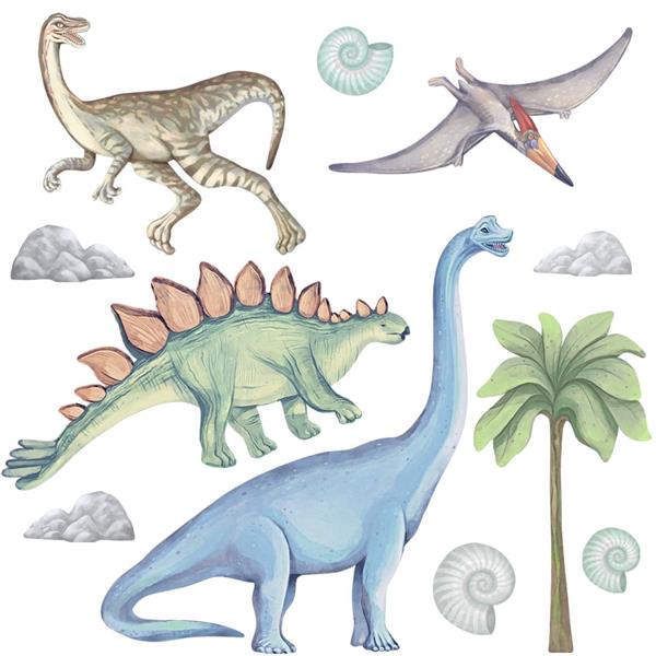 Grote foto muursticker dinosaurs ii dinosaurs ii kinderen en baby complete kinderkamers