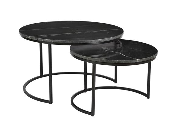 Grote foto jamie marble black salontafel set van twee huis en inrichting eettafels