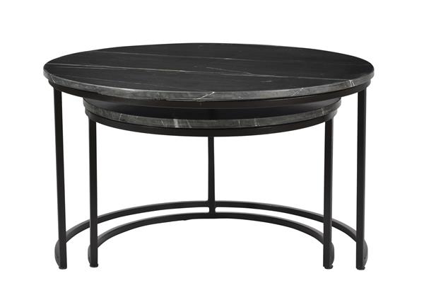 Grote foto jamie marble black salontafel set van twee huis en inrichting eettafels