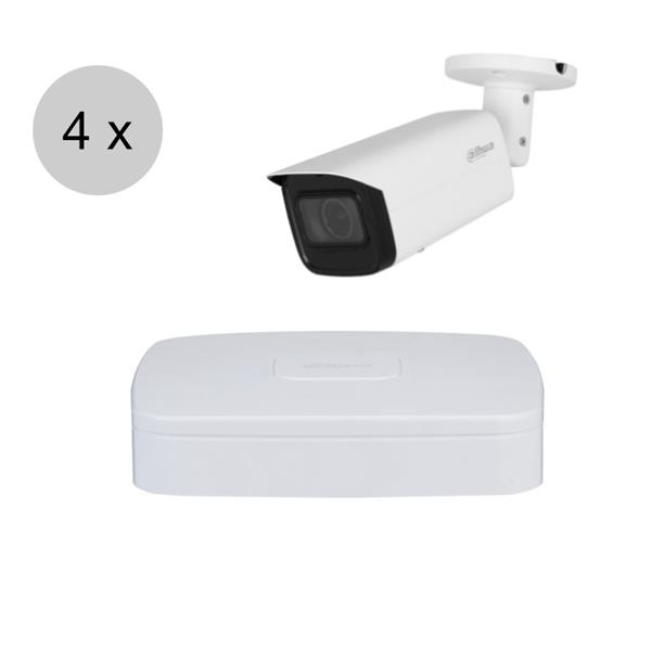 Grote foto dahua 4mp ip cameraset wizsense 4 bullet camera motorzoom starlight 60m ips44dbm1 audio tv en foto videobewakingsapparatuur