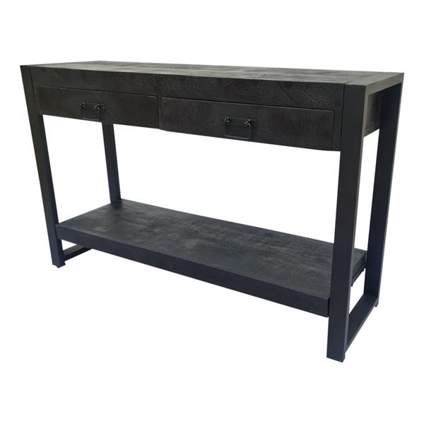 Grote foto zwarte sidetable britt black 120 cm huis en inrichting eettafels