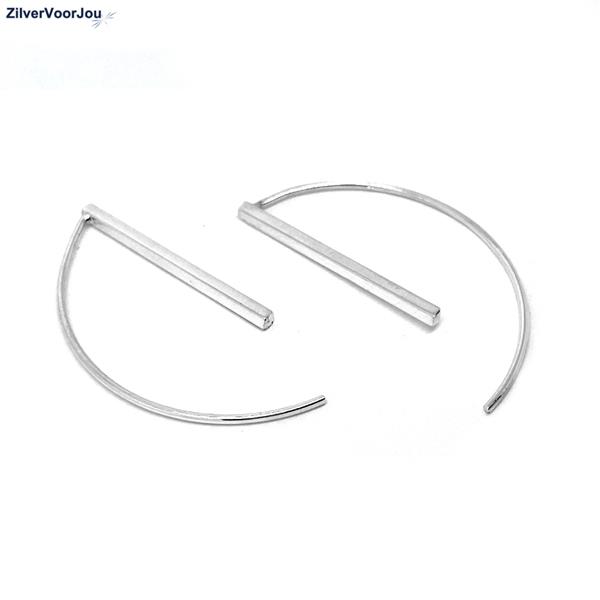 Grote foto zilveren simplicity staaf oorhangers sieraden tassen en uiterlijk oorbellen