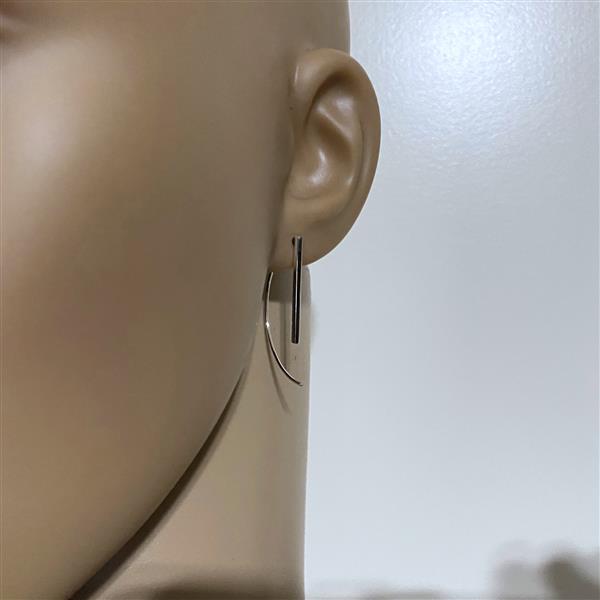 Grote foto zilveren simplicity staaf oorhangers sieraden tassen en uiterlijk oorbellen
