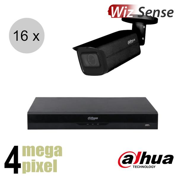 Grote foto dahua 4mp ip cameraset wizsense 16 bullet camera motorzoom starlight 60m ips164dbm2 audio tv en foto professionele video apparatuur
