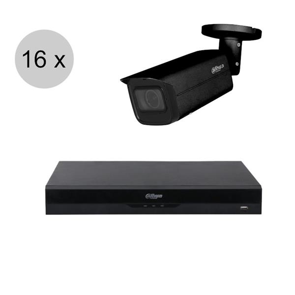 Grote foto dahua 4mp ip cameraset wizsense 16 bullet camera motorzoom starlight 60m ips164dbm2 audio tv en foto professionele video apparatuur