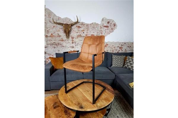 Grote foto eetkamerstoel rocco cognac huis en inrichting stoelen