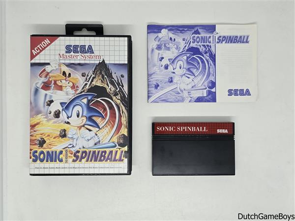 Grote foto sega master system sonic the hedgehog spinball spelcomputers games overige games