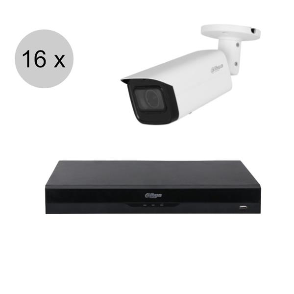 Grote foto dahua 4mp ip cameraset wizsense 16 bullet camera motorzoom starlight 60m ips164dbm1 audio tv en foto videobewakingsapparatuur