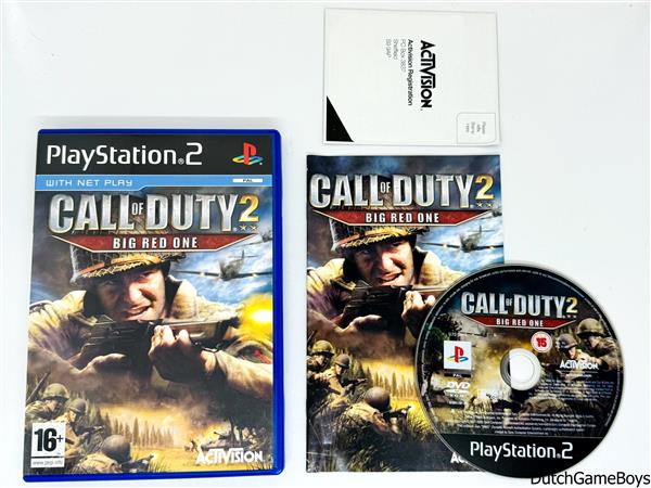 Grote foto playstation 2 ps2 call of duty 2 big red one spelcomputers games playstation 2