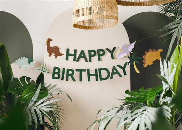 Grote foto happy birthday letterslinger dinosaurus verzamelen overige verzamelingen