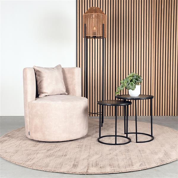 Grote foto label51 fauteuil evy naturel velours huis en inrichting woningdecoratie