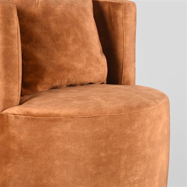 Grote foto label51 fauteuil evy oker velours huis en inrichting woningdecoratie