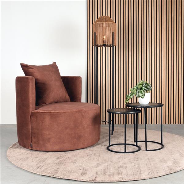 Grote foto label51 fauteuil evy rust velours huis en inrichting woningdecoratie