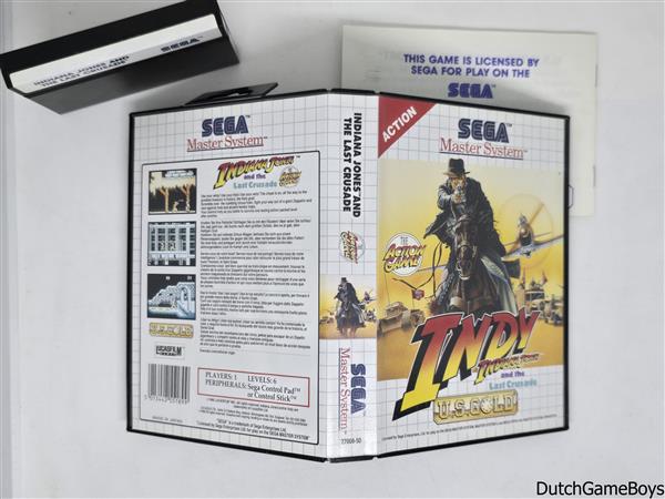 Grote foto sega master system indy indiana jones and the last crusade 1 spelcomputers games overige games