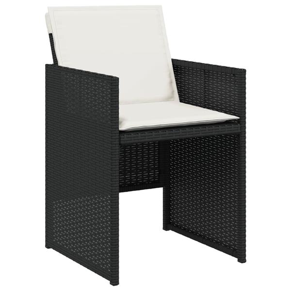 Grote foto vidaxl tuinstoelen 4 st met kussens poly rattan zwart tuin en terras tuinmeubelen