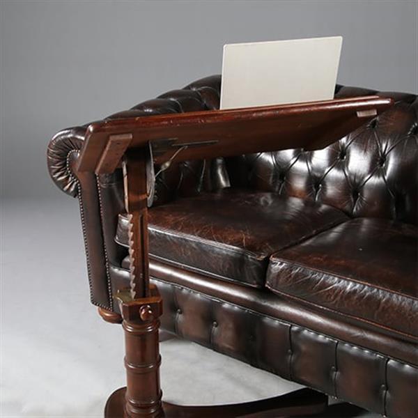Grote foto lezenaar ontbijt laptoptafeltje in mahonie ca 1860 no.932625 antiek en kunst stoelen en banken