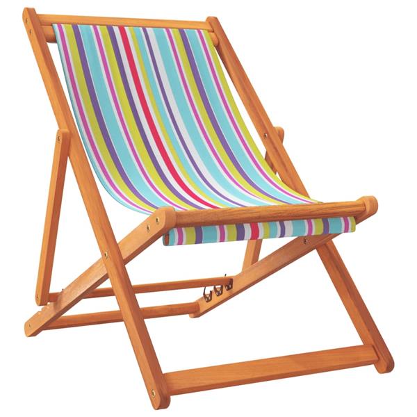 Grote foto vidaxl strandstoelen 2 st inklapbaar stof meerkleurig tuin en terras tuinmeubelen