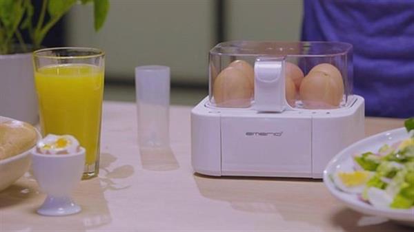 Grote foto emerio eb 115560 smart eierkoker nederlandstalig capaciteit voor 6 eieren opbergruimte voor ma huis en inrichting keukenbenodigdheden
