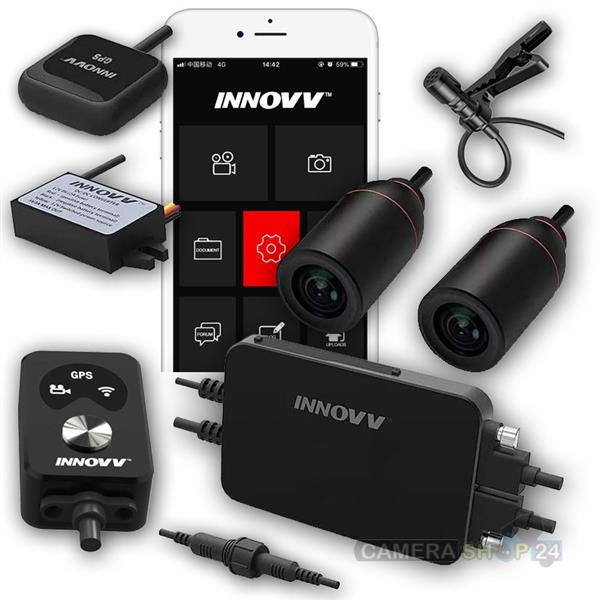 Grote foto innovv k7 motor dashcam set 2k g sensor gps app audio tv en foto videobewakingsapparatuur