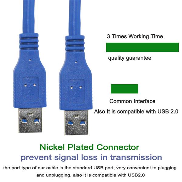 Grote foto drphone usb 3.0 kabel male to male am am type a naar type a mannelijke kabel 1m blauw telecommunicatie opladers en autoladers