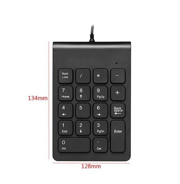 Grote foto elementkey mbnt mini usb 2.0 bedraad numeriek toetsenbord 18 toetsen zwart computers en software overige computers en software