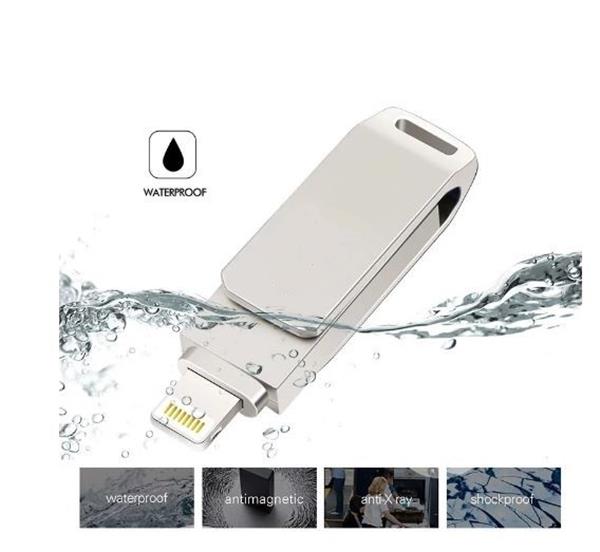 Grote foto drphone fds5 flashdrive 2 in 1 lightning naar usb geheugenstick 64gb externe opslag zilver computers en software overige computers en software