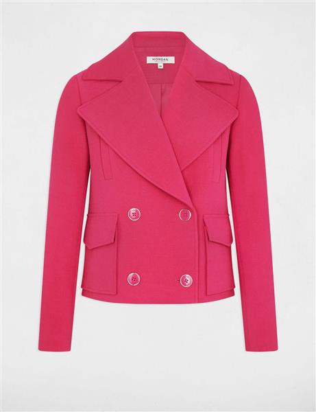 Grote foto short buttoned coat medium 214 gsosso pink kleding dames jassen zomer