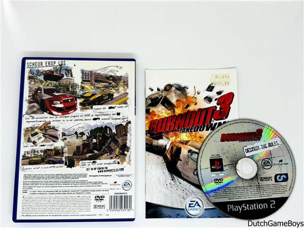 Grote foto playstation 2 ps2 burnout 3 takedown spelcomputers games playstation 2