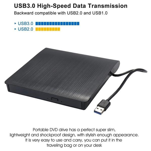 Grote foto drphone dw2 externe dvd cd writer dvd speler usb 3.0 windows mac os macbook computers en software overige computers en software