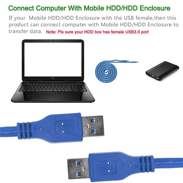 Grote foto drphone usb 3.0 kabel male to male am am type a naar type a mannelijke kabel 1m blauw telecommunicatie opladers en autoladers