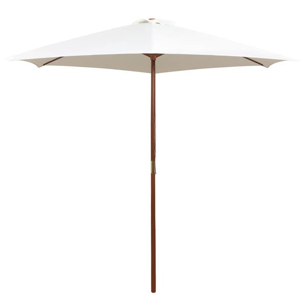 Grote foto vidaxl parasol 270x270 cm houten paal cr mewit tuin en terras overige tuin en terras