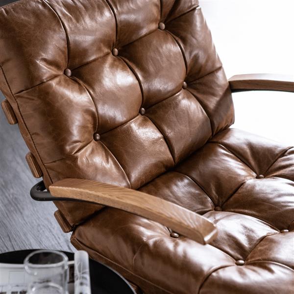 Grote foto fauteuil bastiaan cognac java leder huis en inrichting stoelen
