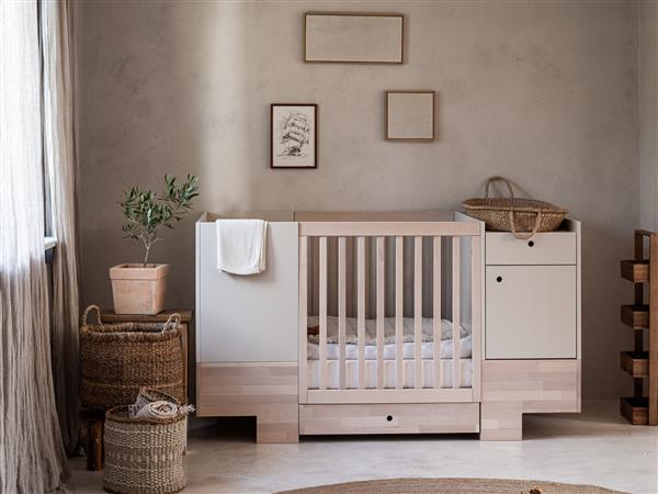 Grote foto smart bed multifunctioneel bed incl. matras smart bed sand beige kinderen en baby complete kinderkamers