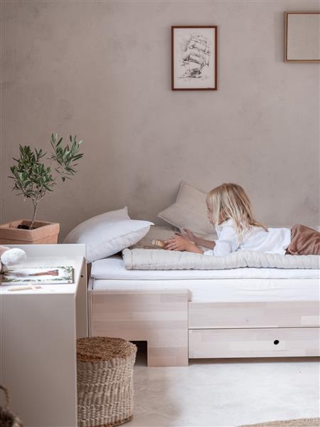 Grote foto smart bed multifunctioneel bed incl. matras smart bed sand beige kinderen en baby complete kinderkamers