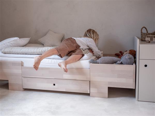 Grote foto smart bed multifunctioneel bed incl. matras smart bed sand beige kinderen en baby complete kinderkamers