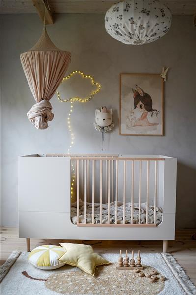 Grote foto meegroei ledikant 70x140cm sand beige sand beige kinderen en baby complete kinderkamers