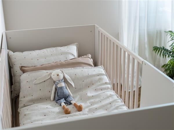 Grote foto meegroei ledikant 70x140cm sand beige sand beige kinderen en baby complete kinderkamers