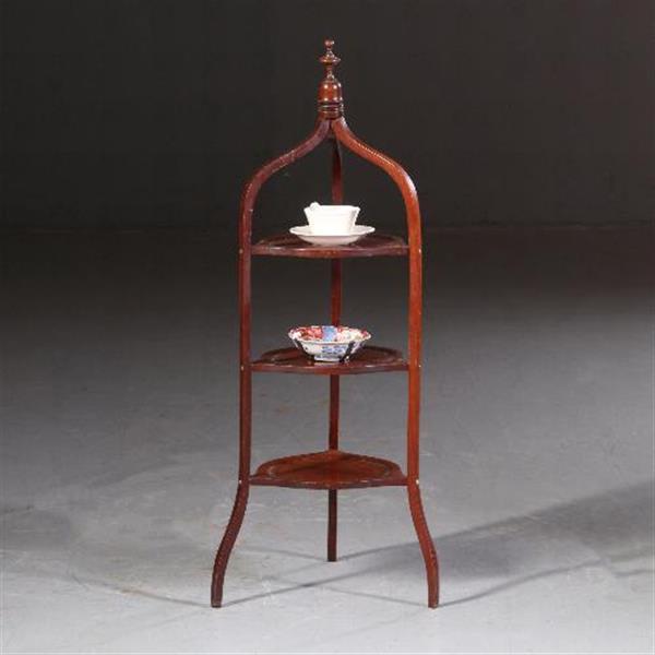 Grote foto engelse cakestand of etag re ca 1890 voor high tea of zondagmiddag borrel no.662724 antiek en kunst stoelen en banken