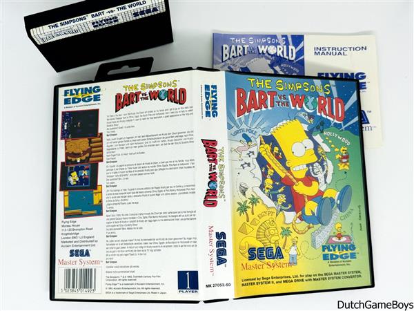Grote foto sega master system the simpsons bart vs. the world spelcomputers games overige games