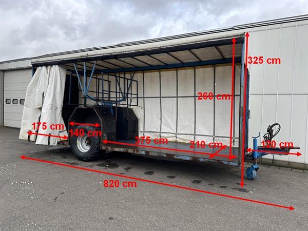 Grote foto oogstwagen 8 pallets ongeremd agrarisch aanhangwagens