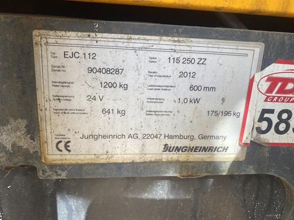 Grote foto 2012 jungheinrich ejc112 elektrische stapelaar 1200kg 260cm zeer compact doe het zelf en verbouw hefwerktuigen