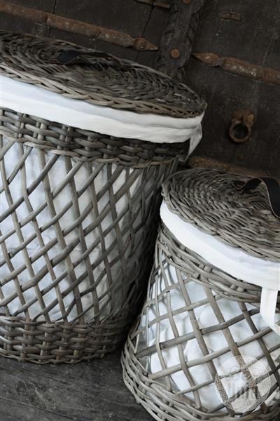 Grote foto wasmanden linnen zak rattan grey set van 2 huis en inrichting complete badkamers