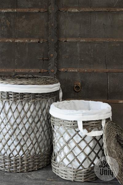 Grote foto wasmanden linnen zak rattan grey set van 2 huis en inrichting complete badkamers