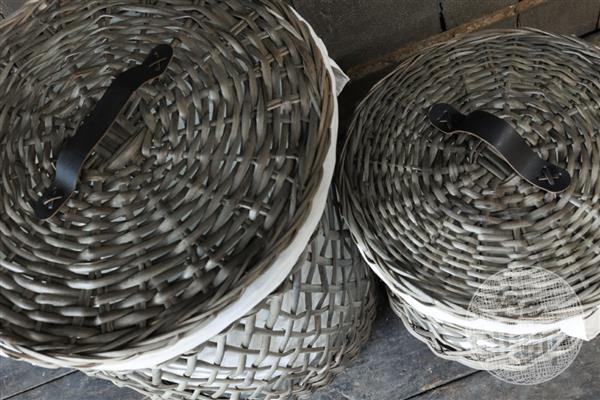 Grote foto wasmanden linnen zak rattan grey set van 2 huis en inrichting complete badkamers