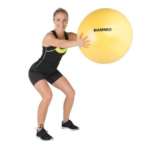 Grote foto hammer fitness fitnessbal 55 cm geel sport en fitness fitness