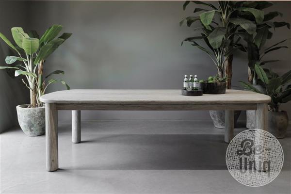 Grote foto tuintafel saint tropez vergrijsd teak huis en inrichting woningdecoratie